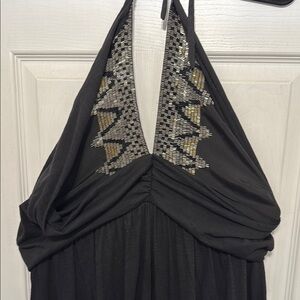 Elegant Black Halter Dress 00s